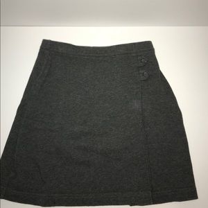 A dark grey soft skort